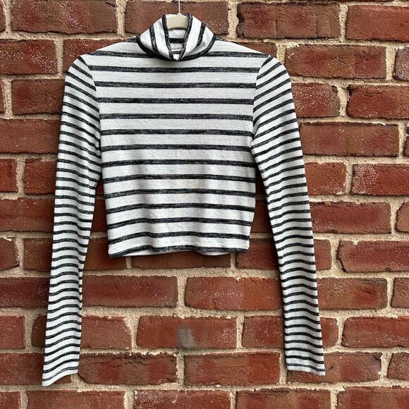 Rag & Bone $195 the knit turtleneck striped women's Medium NEW - Picture 5 of 9